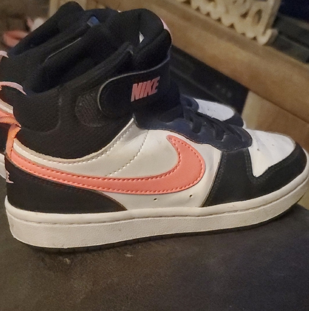 Nike Kids' Black and Coral Sneakers